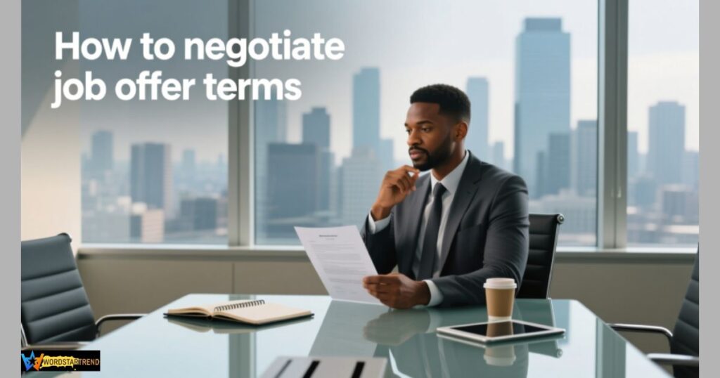 How to negotiate job offer terms