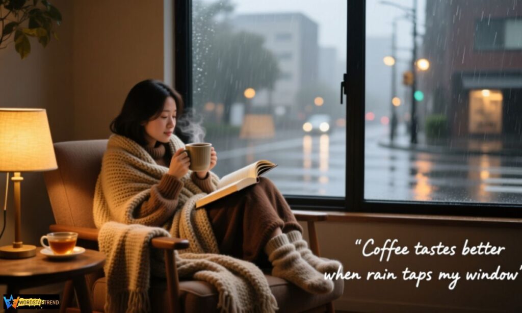 Cozy Rainy Day Captions ☕🪟