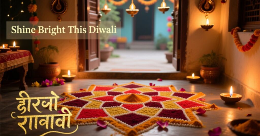 Diwali Rangoli Captions for Instagram for Festive Homes