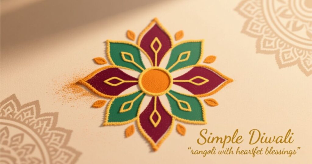 Diwali Rangoli Captions for Simple Designs