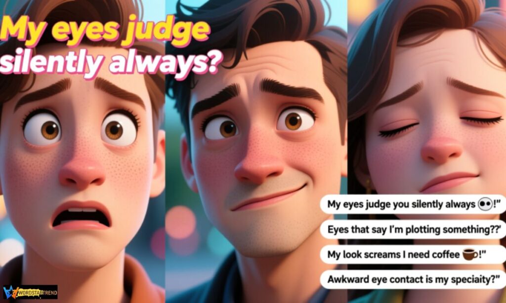 Funny Eye Contact Captions for Instagram