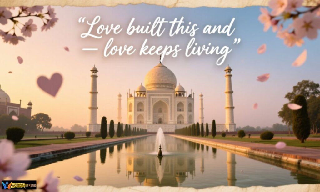 Love Quotes on Taj Mahal for Instagram 💕