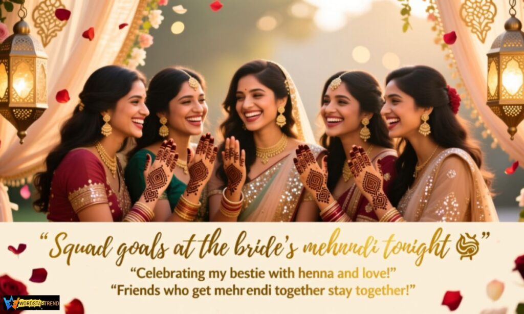 Mehndi Captions for Bride's Friends