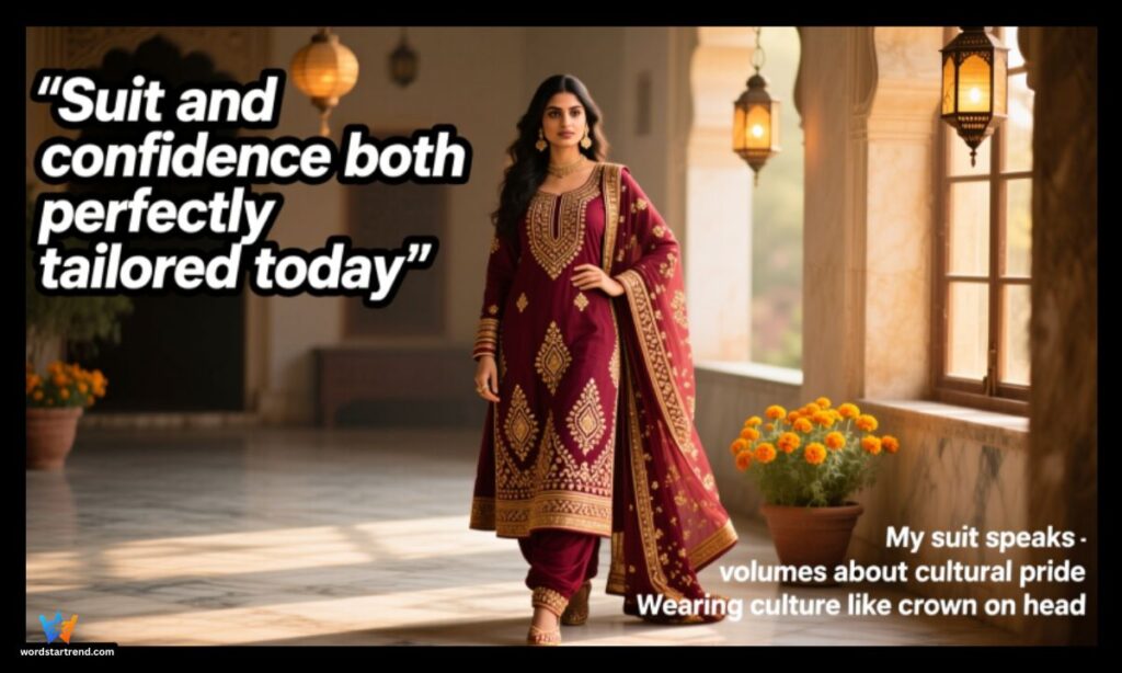 Punjabi Captions for Instagram on Suit