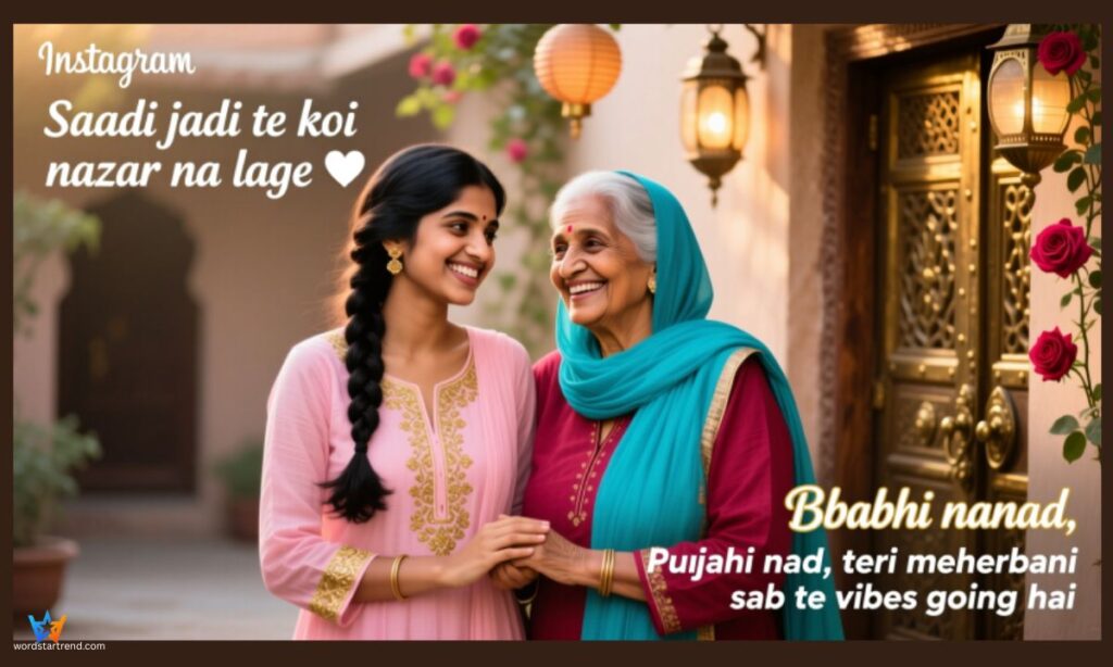 Punjabi Captions for Nanad and Bhabhi