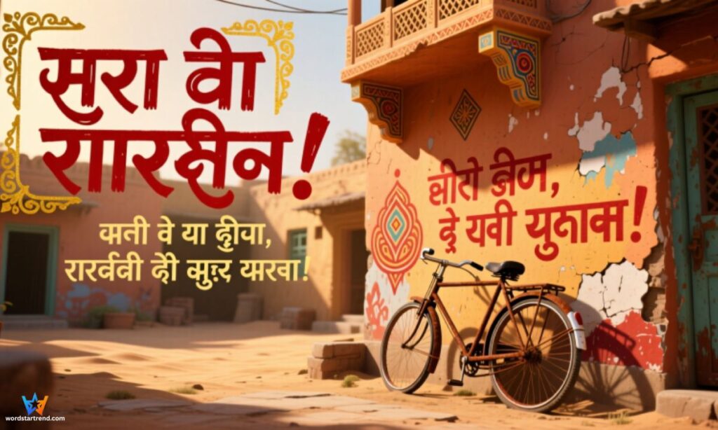 Rajasthani Captions for Instagram in Hindi Attitude