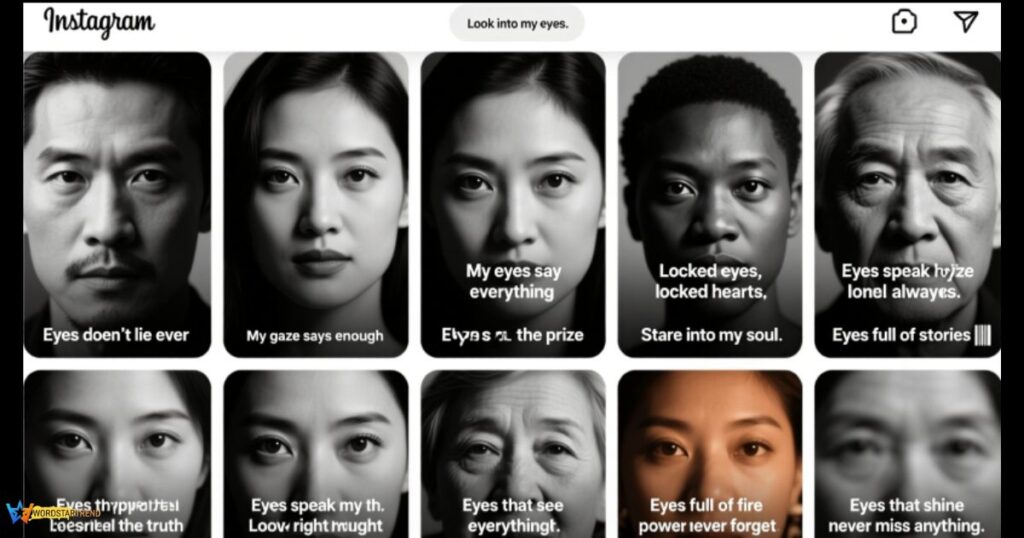 Short Eye Contact Captions for Instagram