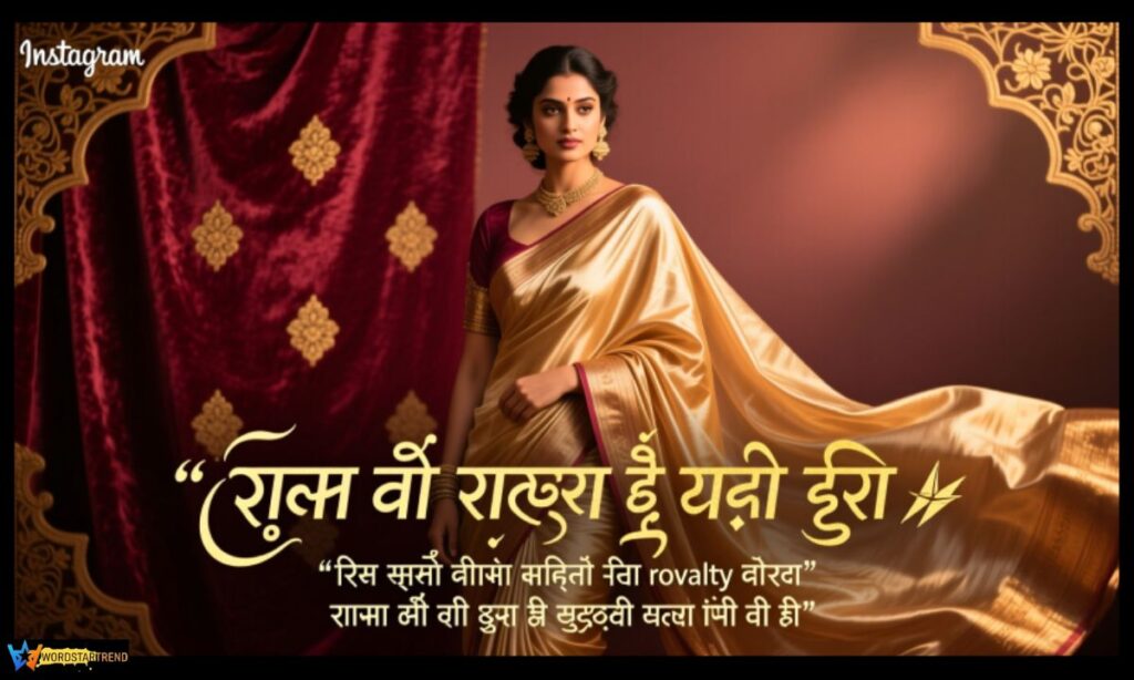 Silk Saree Captions For Instagram In Hindi