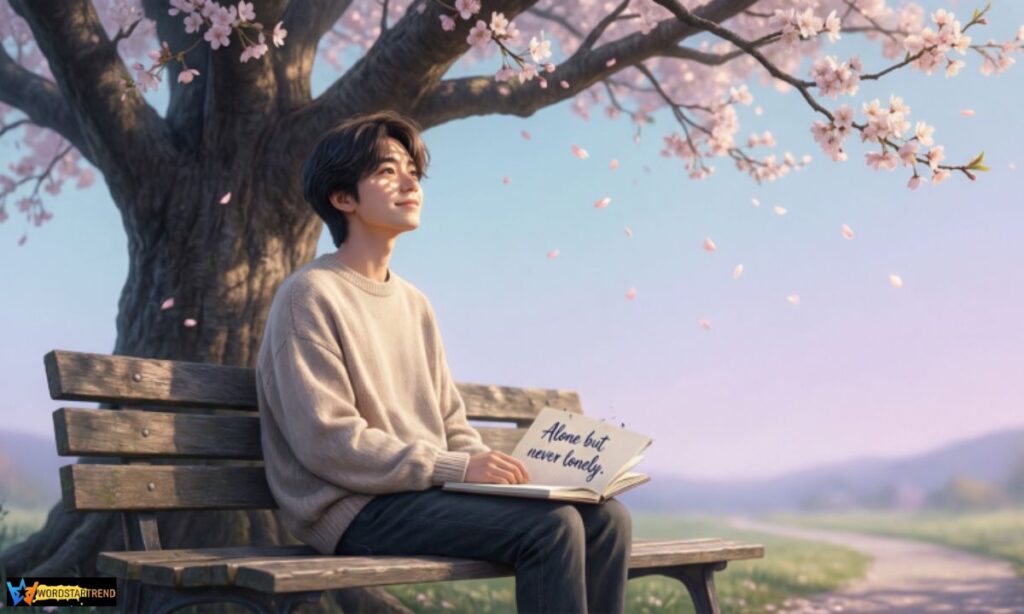 Alone But Never Lonely Captions