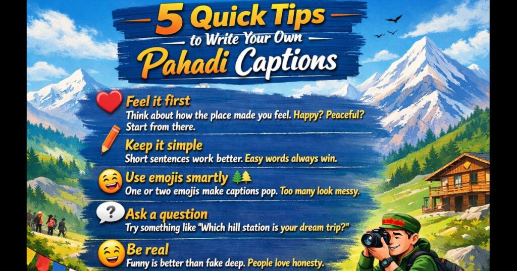 5 Quick Tips to Write Your Own Pahadi Captions
