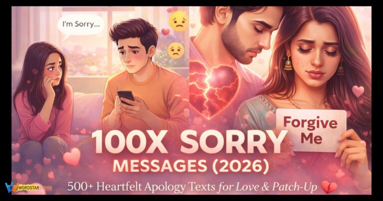 100 Times Sorry Copy & Paste (2026) – 500+ Heart Touching Apology Messages for Love 💔