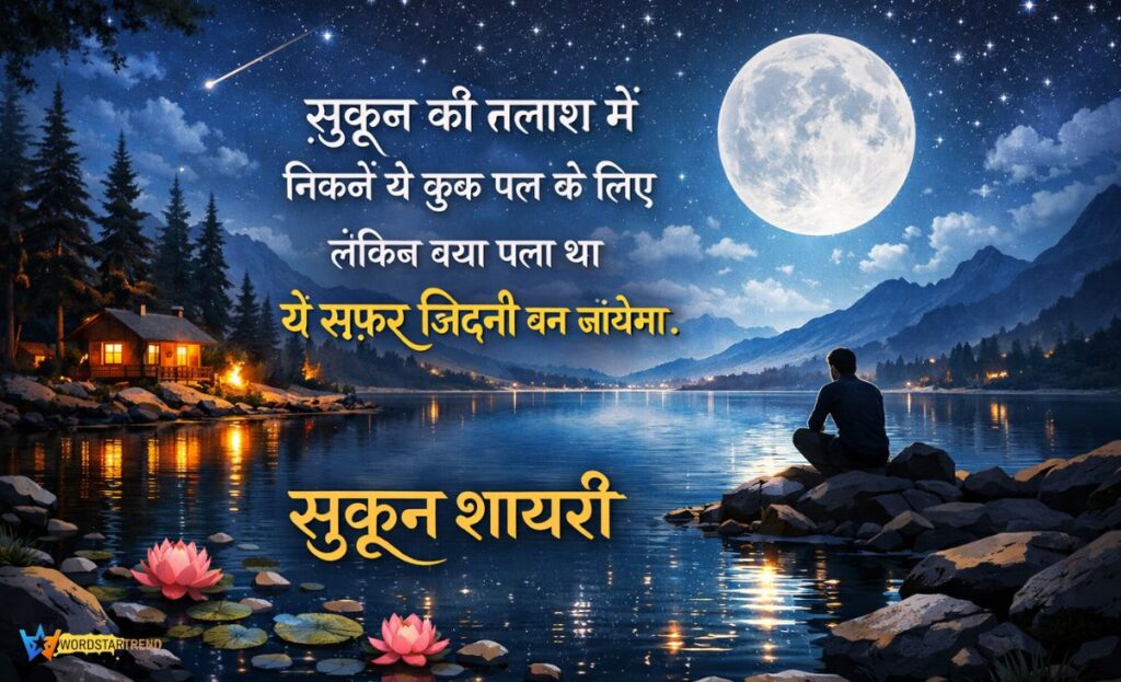 Sukoon Shayari in Hindi